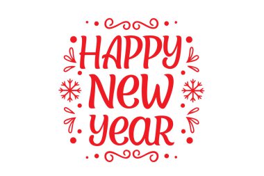  Mutlu Yıllar Yazı tipi vektör sanatı