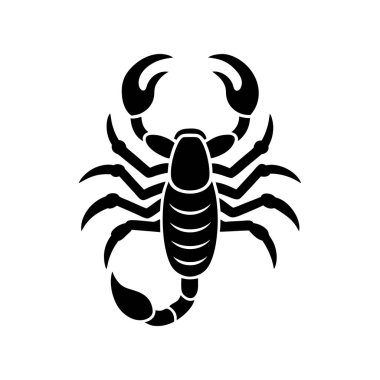 Scorpion icon in simple tattoo style,vector design clipart