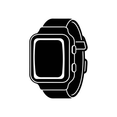 Akıllı Saat Silüet Vektör Sanat Çizimi 