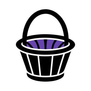 Sepet siluet vektör sanat çizimi