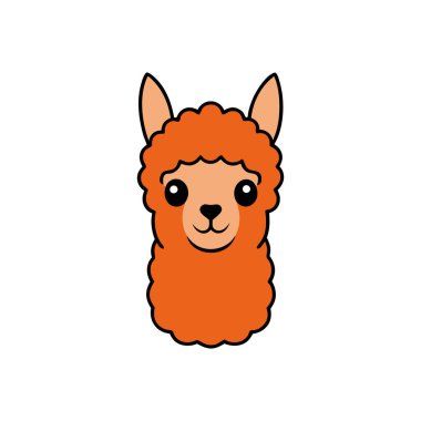 Alpaca baş vektör çizimi