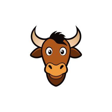 Gaur baş vektör çizim sanatı