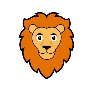 aslan başı vektör illüstrasyonu