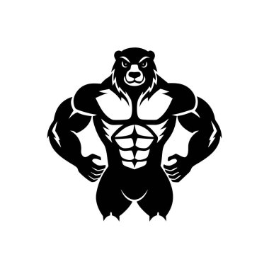 Vücut geliştirici marmot vektör çizimi