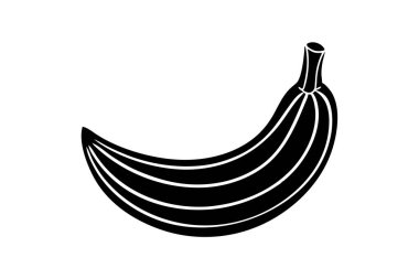 Muz logosu sanat vektörü çizimi