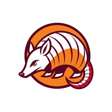 Retro Vintage Arkaplan Resimlerinde Armadillo logosu