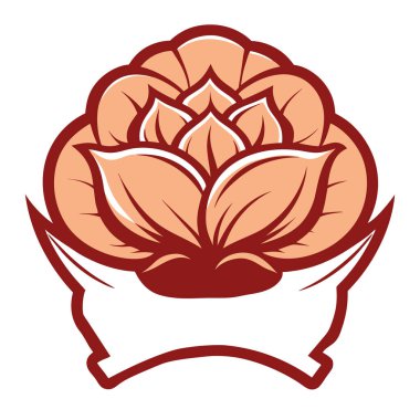 Primrose logosu Retro Vintage Arka plan Vektör İllüstrasyonu