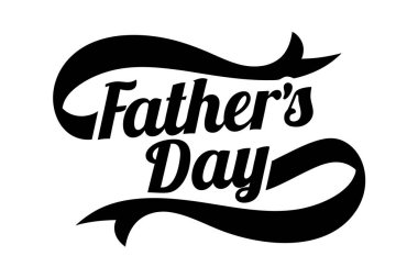 babalar günü tipografi sanat vektör çizimi