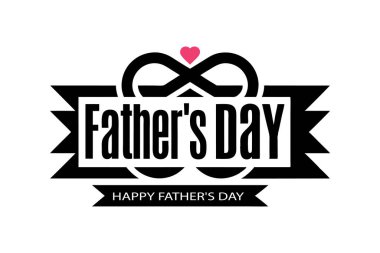 babalar günü tipografi sanat vektör çizimi