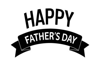 babalar günü tipografi sanat vektör çizimi