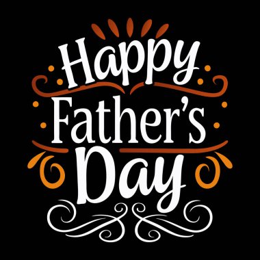 babalar günü tipografi sanat vektör çizimi