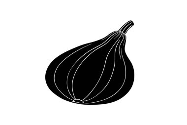Cucurbita siluet vektör sanat çizimi 
