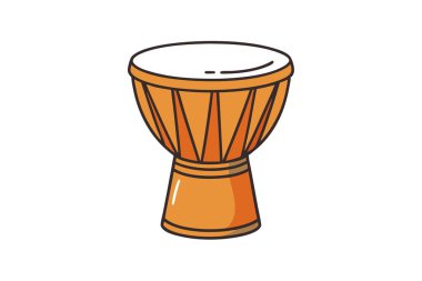 Djembe siluet vektör sanat çizimi 