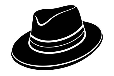 Beyefendi stili için geriye dönük şapka Bay Vektör illüstrasyonu