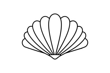 beyaz arkaplanda kabuk vektör sanat çizimi 