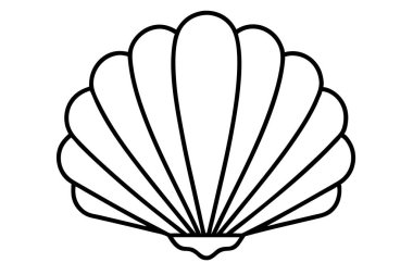 beyaz arkaplanda kabuk vektör sanat çizimi 