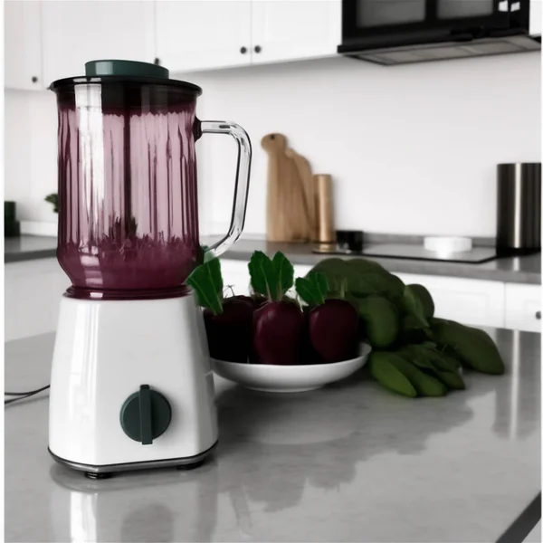 beet powder, puree in Blender for Shakes, Smoothies, Food Prep, and Frozen Blending. Useful sports nutrition. Fitness food for figure and weight loss. Generative AI