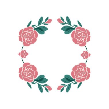 Renkli çiçek çerçevesi tasarımı