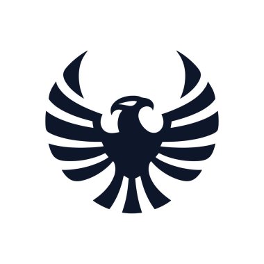 Professional eagle head logo with dynamic wings, symbolizing ambition and authority. clipart