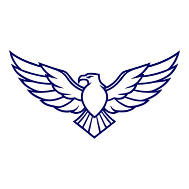 Powerful eagle logo for branding, security, military, aviation, and business identity. clipart