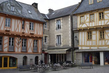 Keresteli ev... kapalı Vannes kasabası. Ortaçağ 'ın Vannes kasabası. Morbihan golf sahasının güzellikleri