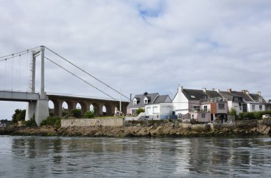 Küçük liman, Ria d 'Etel, Morbihan Gölü, Brittany Güzeli, Fransa