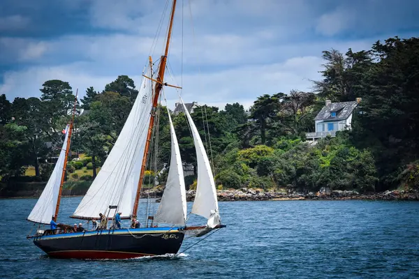 Morbihan körfezinde eski bir tekne gezintisi, Britanya