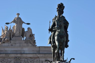 Joseph 1er Lisbon 'un heykeli. Ticaret alanında... 