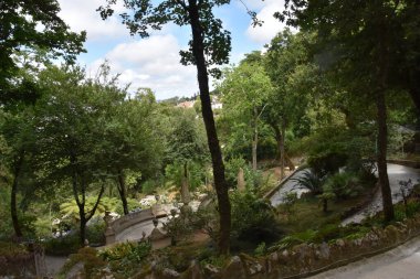 Büyük bahçe Sintra, Portekiz 'deki Quinta regaleira.. 