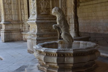Jeronimus, Lizbon Manastırı 'nın iç manzarası. Jeronimos Kutsal Ruhu Manastırı.