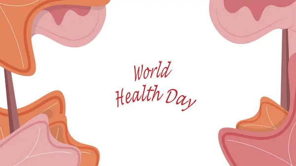 Dünya Sağlık Günü 'nü zarif bir sonbahar temalı özgeçmişle kutlayan yaratıcı vektör illüstrasyonu. Sıcak toprak tonlarında organik yaprak şekillerinin yer aldığı bu tasarım sağlık kampanyaları, farkındalık posterleri ve tıbbi olaylar için mükemmeldir. 