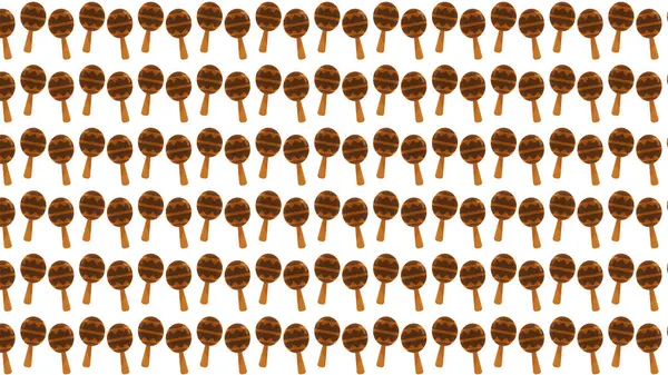 Bu canlı, dikişsiz maraca deseniyle tasarımlarınıza ritmik bir enerji patlaması katın. Bu klasik perküsyon enstrümanlarının sıcak kahverengi tonlarda beyaz arka plana karşı yinelenen bir yatay düzenleme ile, bu vektör tasarımı 