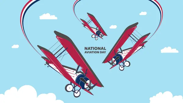 Ulusal Havacılık Günü 'nde eski çift kanatlı uçakların oluşturduğu tebrik kartı mavi gökyüzü resimlerinde dumanlı bir kalp şekli yaratıyor..