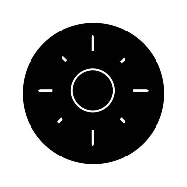 güneş ikonu vektör çizimi tasarımı