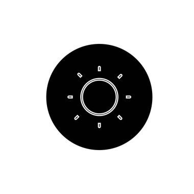 güneş ikonu vektör çizimi tasarımı