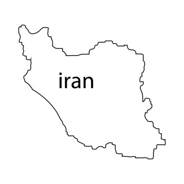 İran harita ikonu vektör illüstrasyon tasarımı