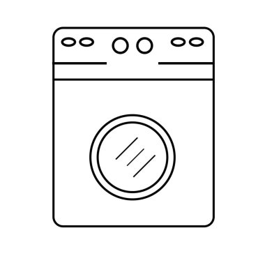çamaşır makinesi simgesi vektör illüstrasyon tasarımı