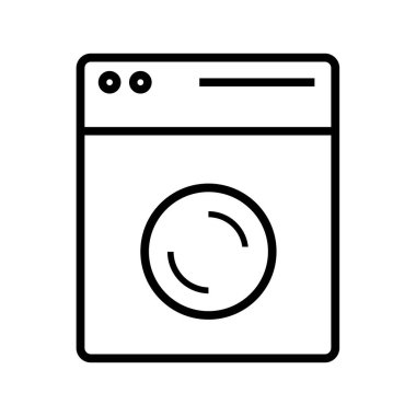 çamaşır makinesi simgesi vektör illüstrasyon tasarımı