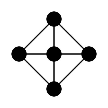 Molekül simgesi vektör çizimi