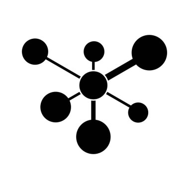 Molekül simgesi vektör çizimi