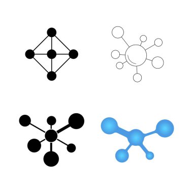 Molekül simgesi vektör çizimi