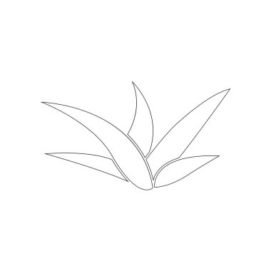 aloe vera simge vektör illüstrasyon tasarımı