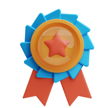 Rozet 3D Simge İllüstrasyonu