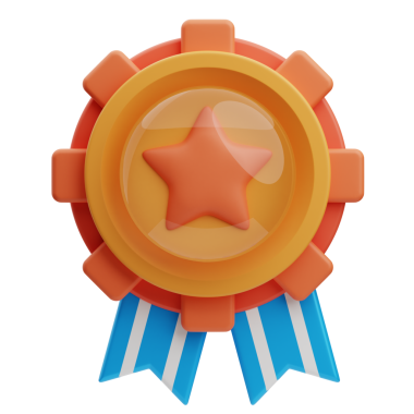 Rozet 3D Simge İllüstrasyonu