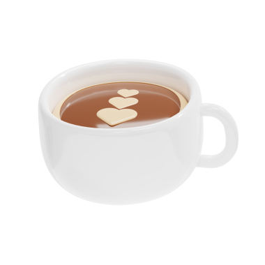 Latte sanat 3D Simge İllüstrasyonu