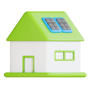 Eko evi 3D Simge İllüstrasyonu