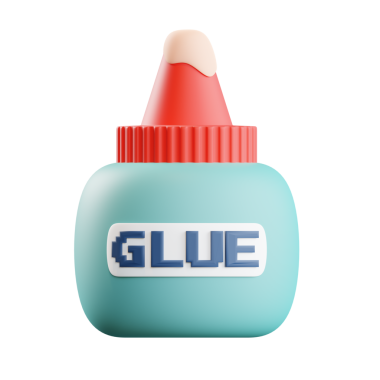 Yapıştırıcı 3B Simge İllüstrasyonu