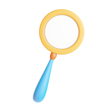 Büyüteç 3D Simge İllüstrasyonu