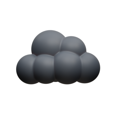 gece bulutu 3D Simge İllüstrasyonu