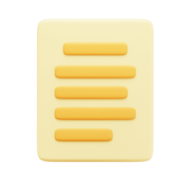 belge 3D Simge İllüstrasyonu